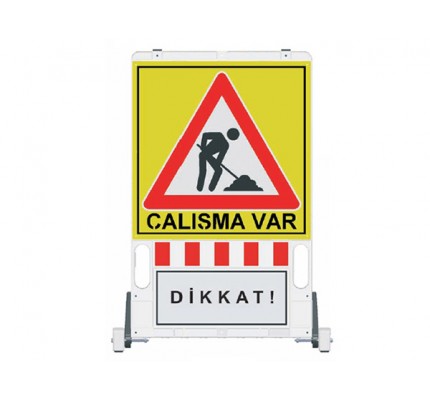 Katlanır Uyarı Levhalı Bariyer 12500 LÜTFEN FİYAT SORUNUZ