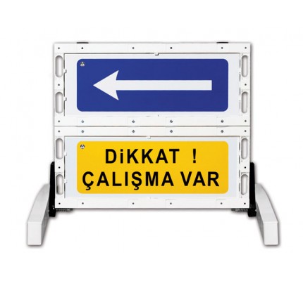 Katlanır Uyarı Levhalı Bariyer 12501 LÜTFEN FİYAT SORUNUZ